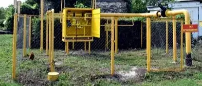 Газовый шкаф и узел учёта