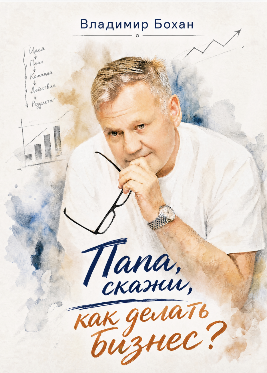 Обложка книги Владимира Бохана «Папа, скажи, как делать бизнес?»