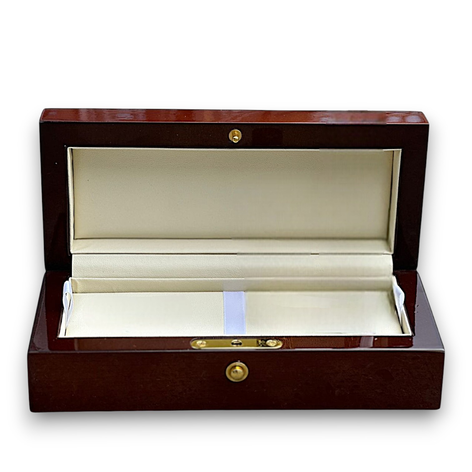 Упаковка-Пенал из дерева, цвета венге,для подарочной ручки, с золотым ложементом