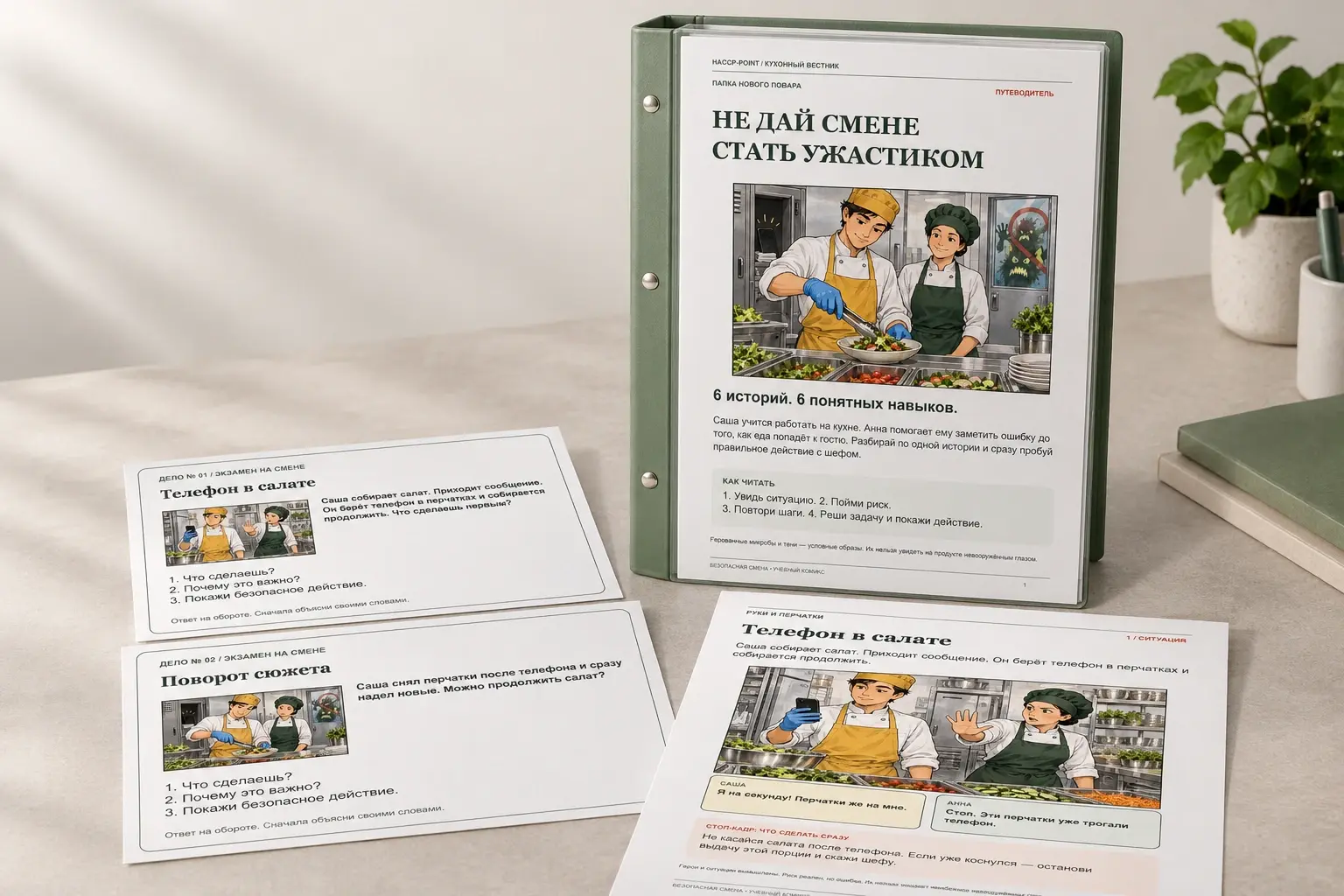 Папка Безопасная смена с уроками и экзаменационными карточками