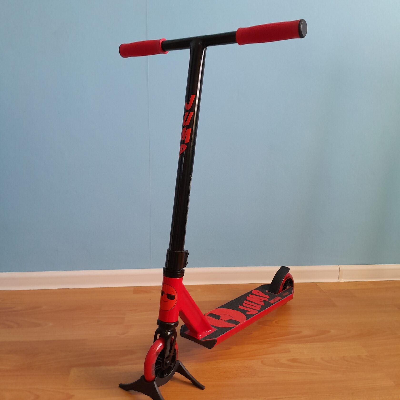 Трюковый самокат MINIJUMP детский красный