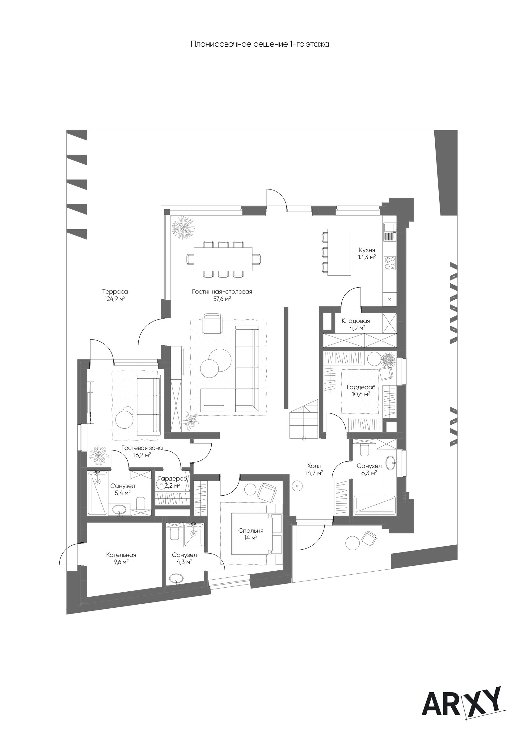 AURELIA — планировка 1 этажа