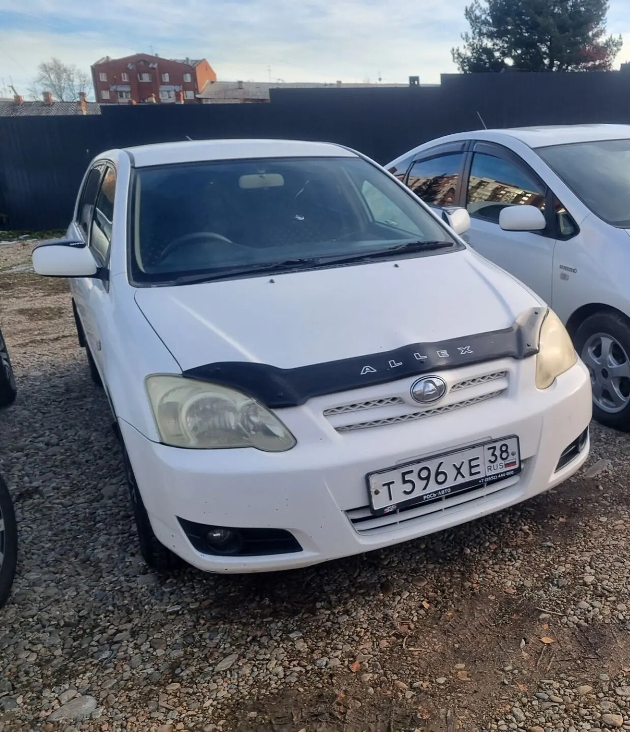 Toyota Allex белого цвета из автопарка проката Rent Auto в Иркутске