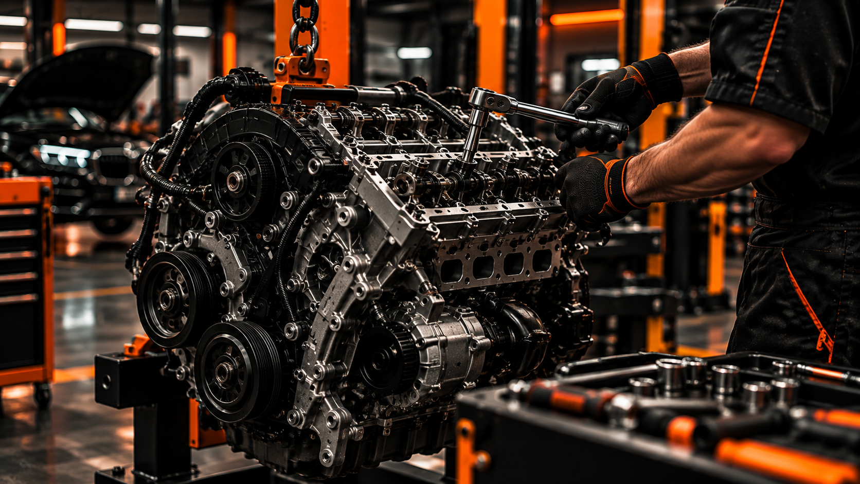 Ремонт двигателя автомобиля в AutoHub в Туле