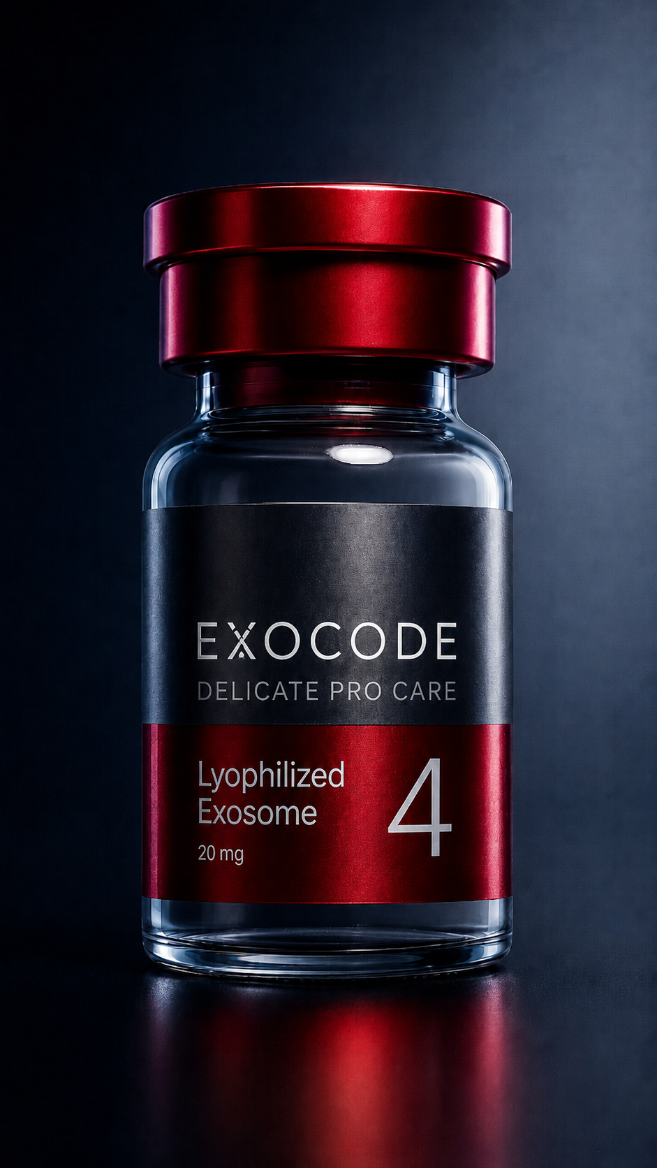 Мокап красного флакона EXOCODE Delicate Pro Care