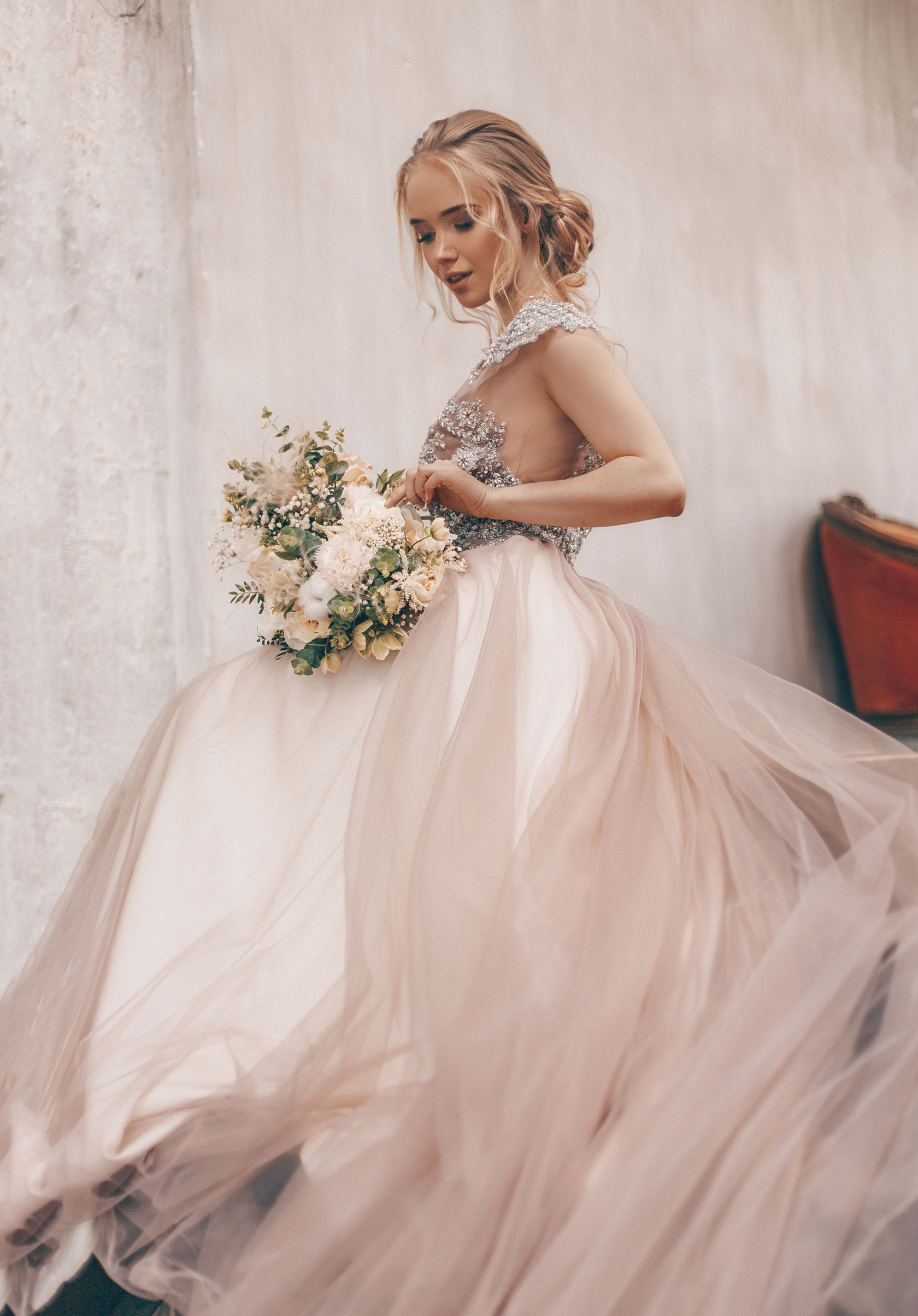 Свадебное платье рустик