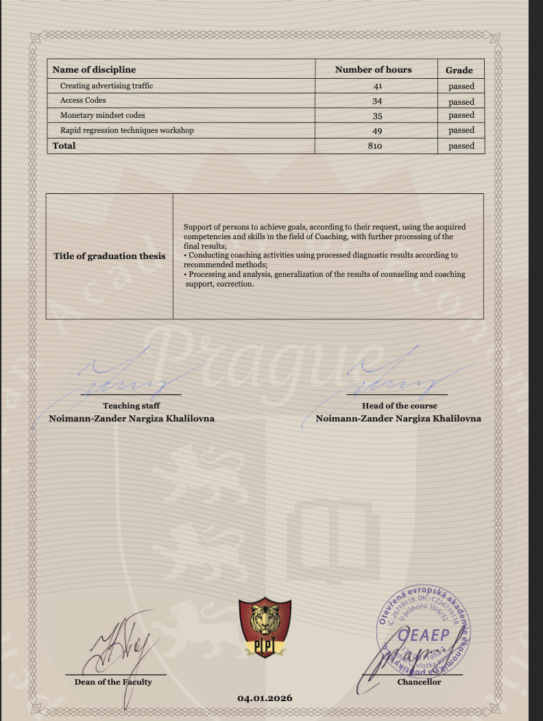 Вторая страница диплома