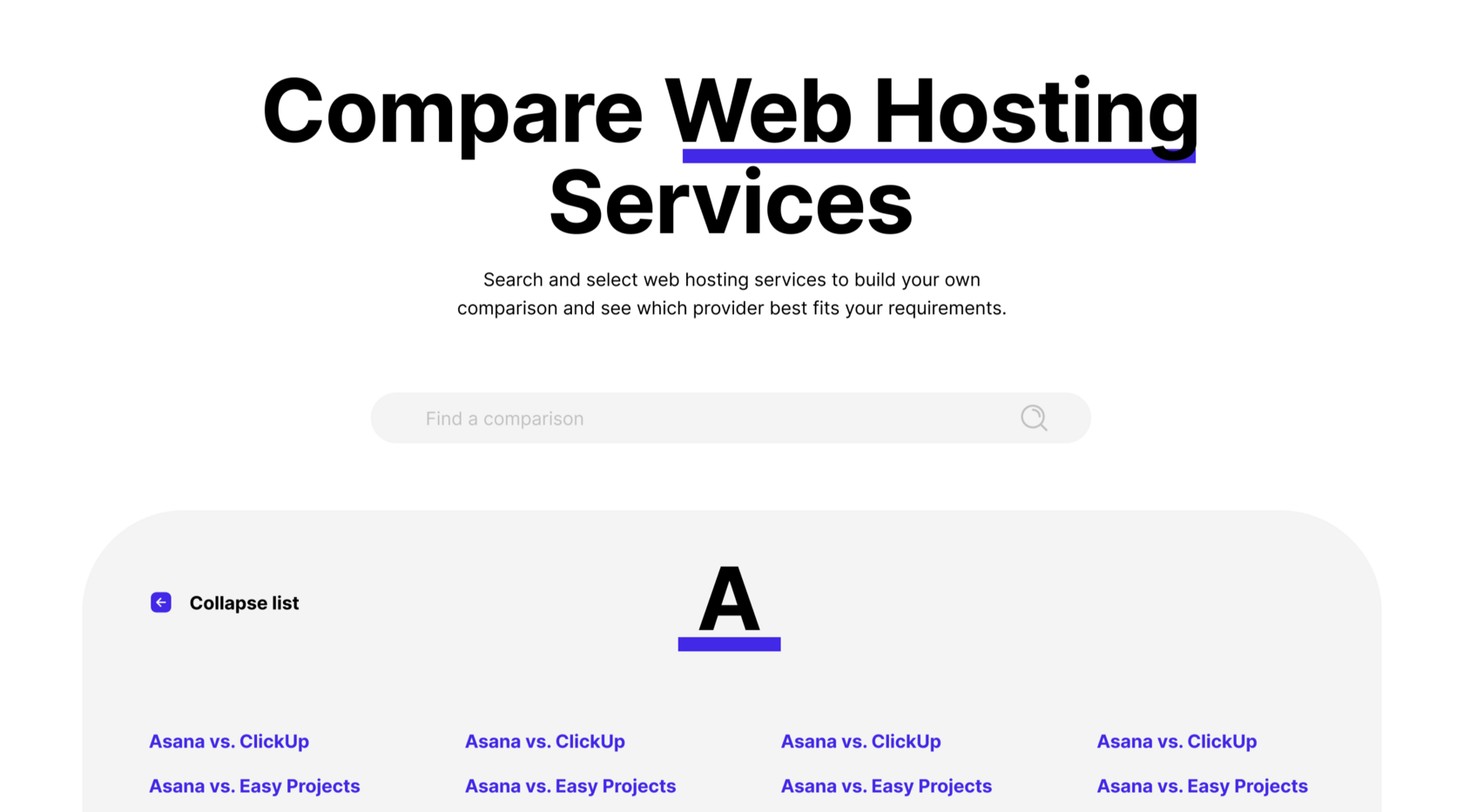 Обложка проекта «Compare Web Hosting Services»