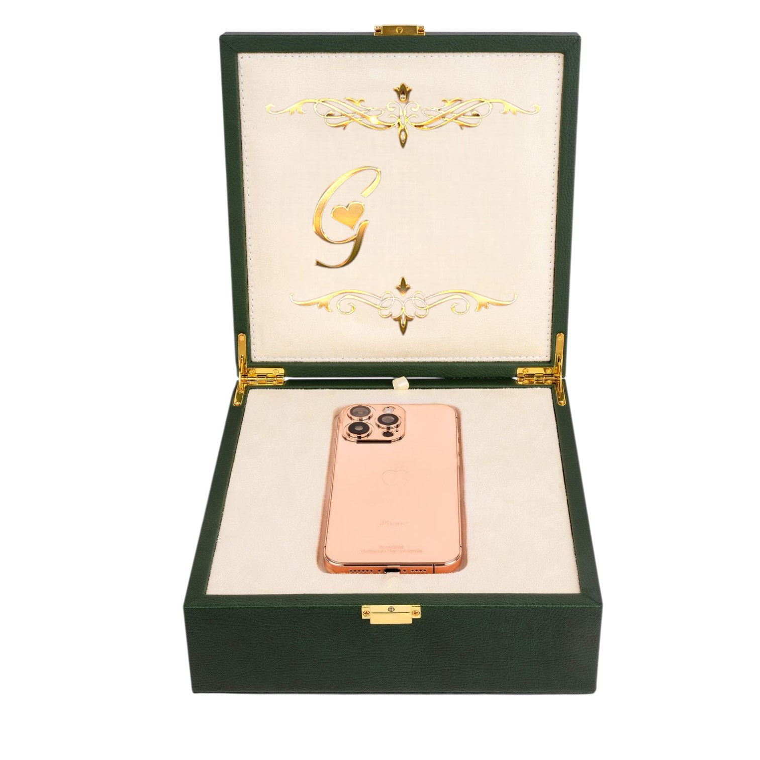 футляр черного цвета, с ложементом под телефон,бархатный ложемент