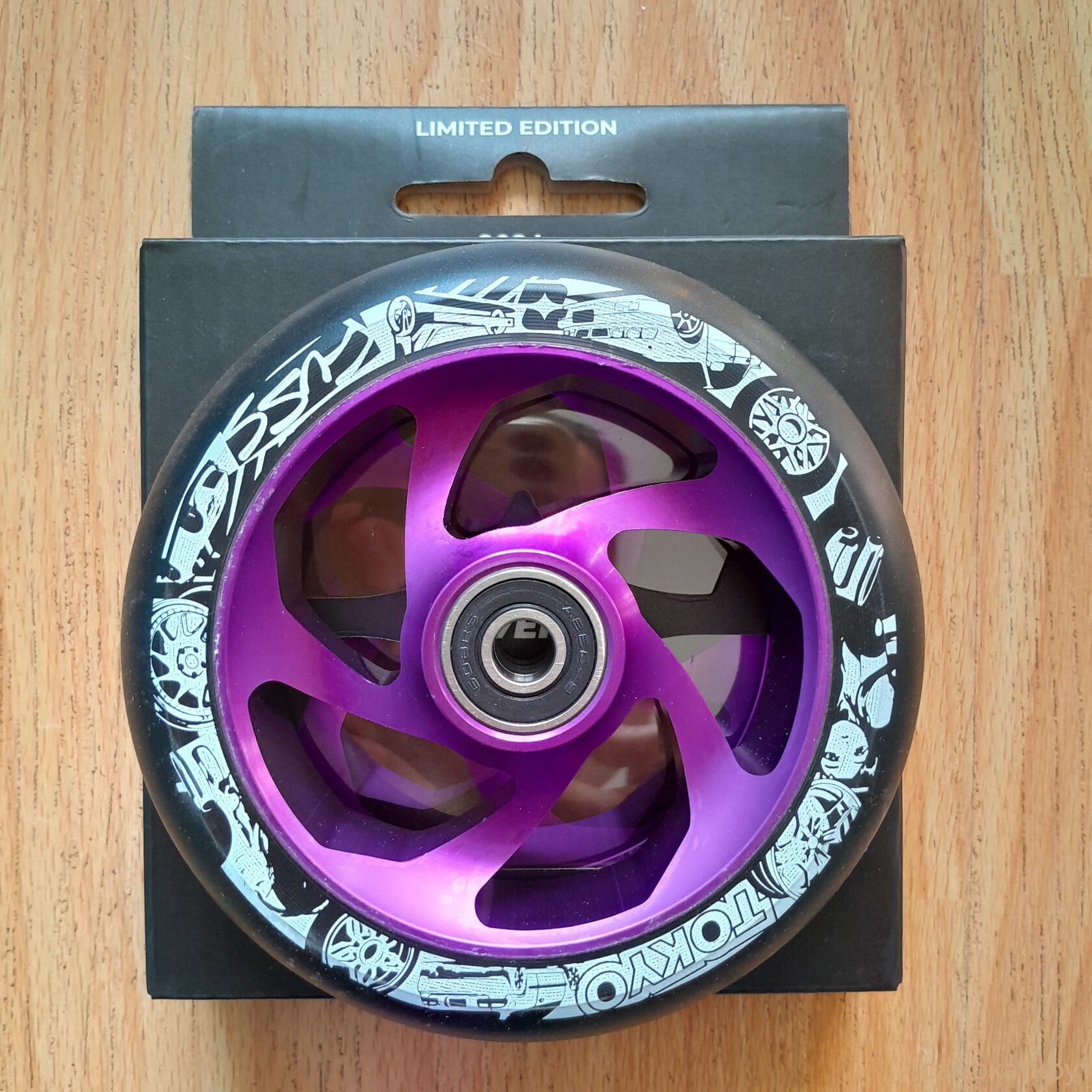 Колёса для самоката пара 110мм Diverse Dorisha черный/фиолетовый