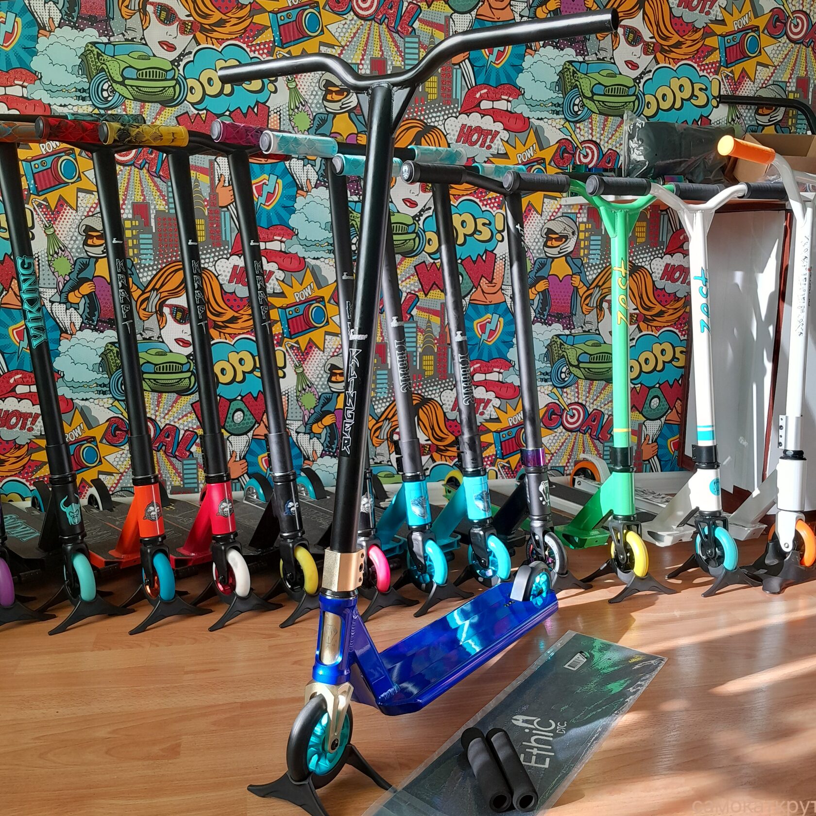 Трюковой самокат Tech team provokator кастом синий