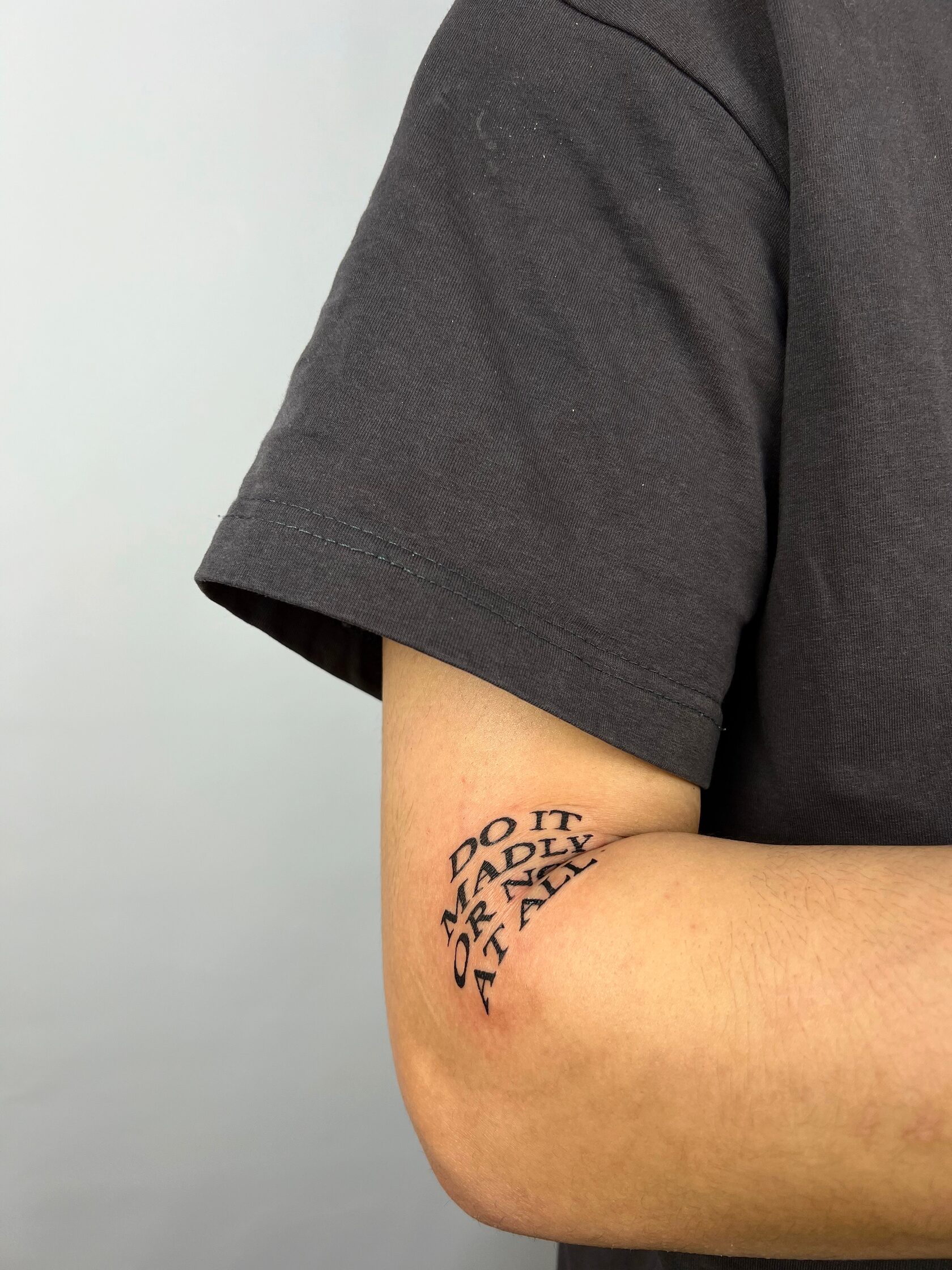 Do it madly or not all lettering tattoo