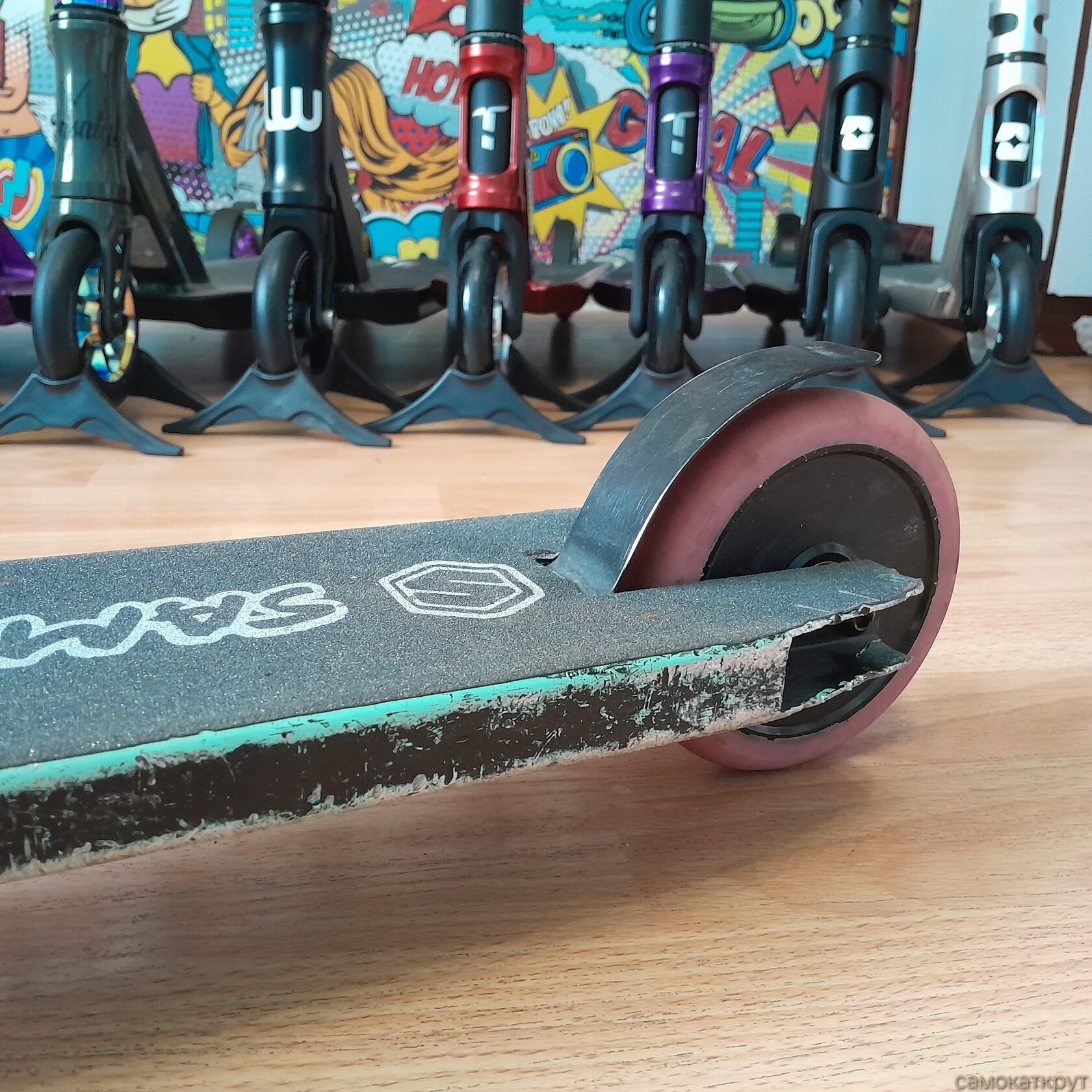 Plank 360 бу трюковой самокат