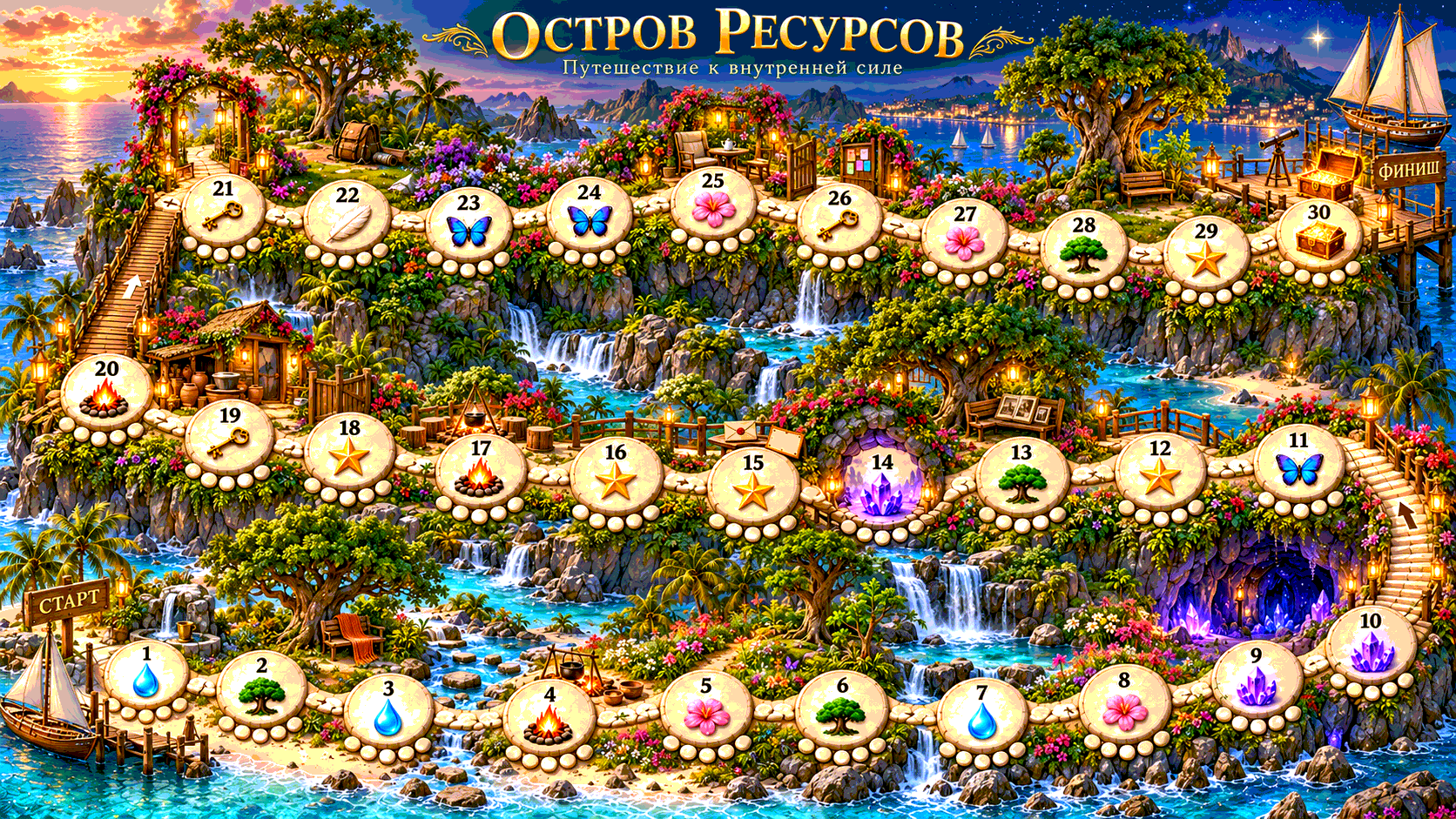Игровое поле авторской игры «Остров ресурсов»