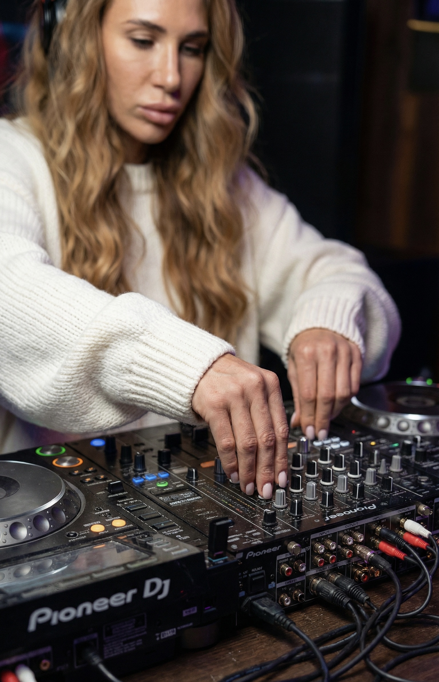 DJ KSU с наушниками на берегу океана на закате