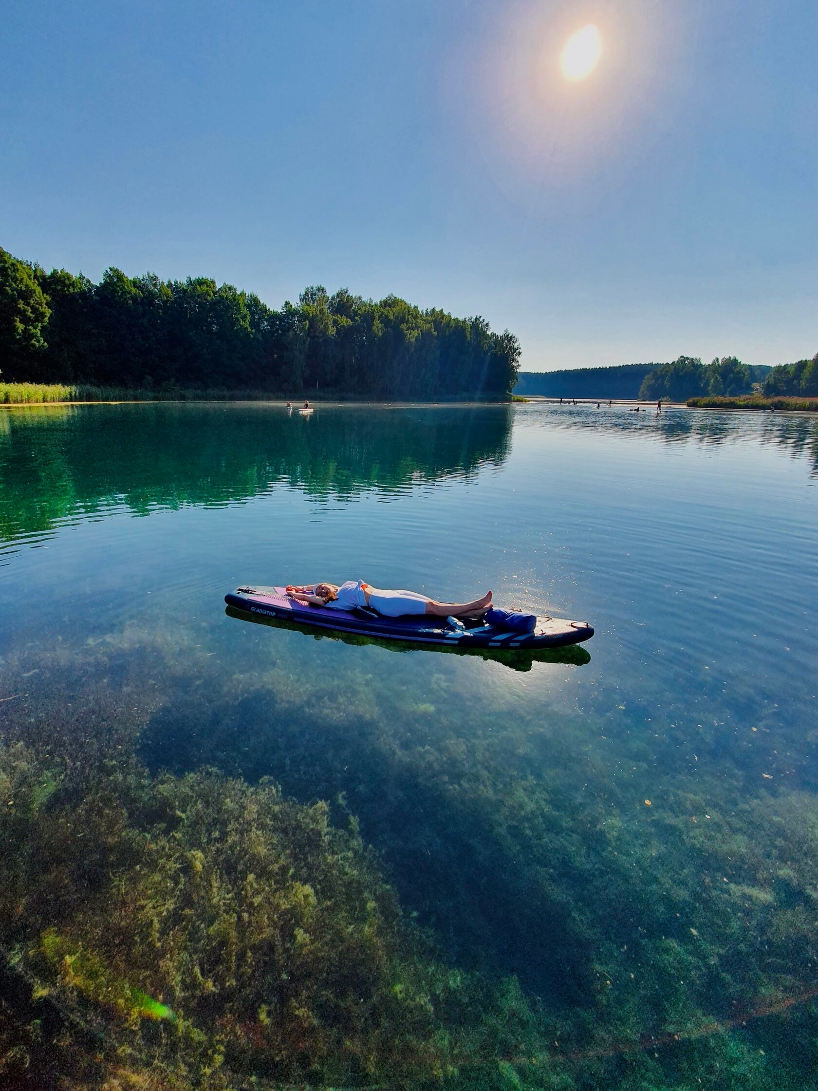 Прогулка на сапе на озере Ключик в Ворсме
