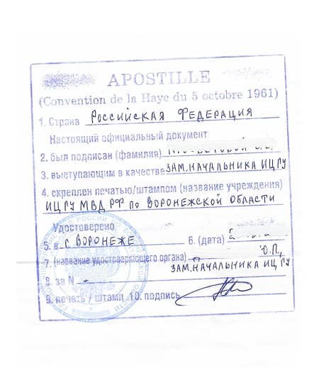 Свидетельство о рождении