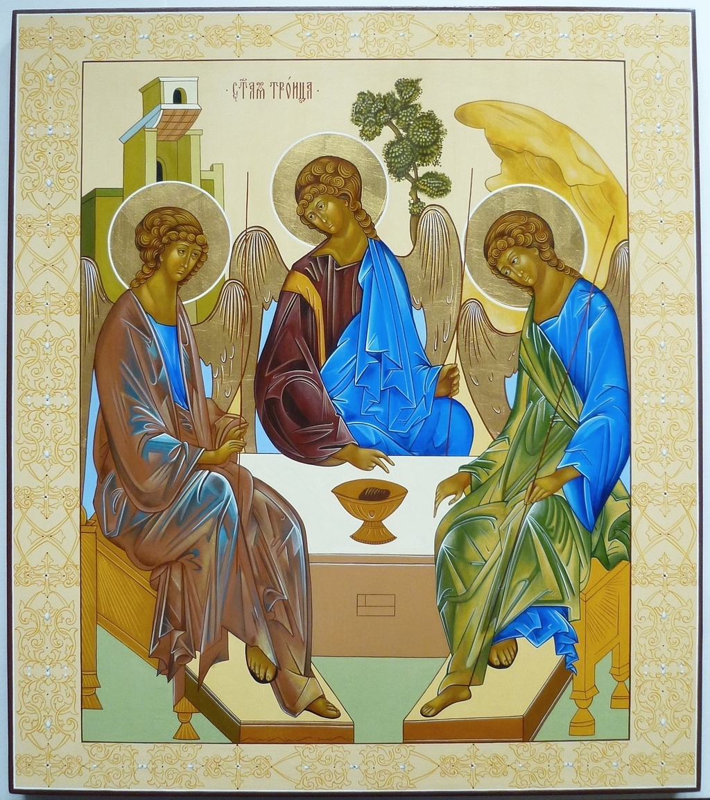 Икона рукописная Троица