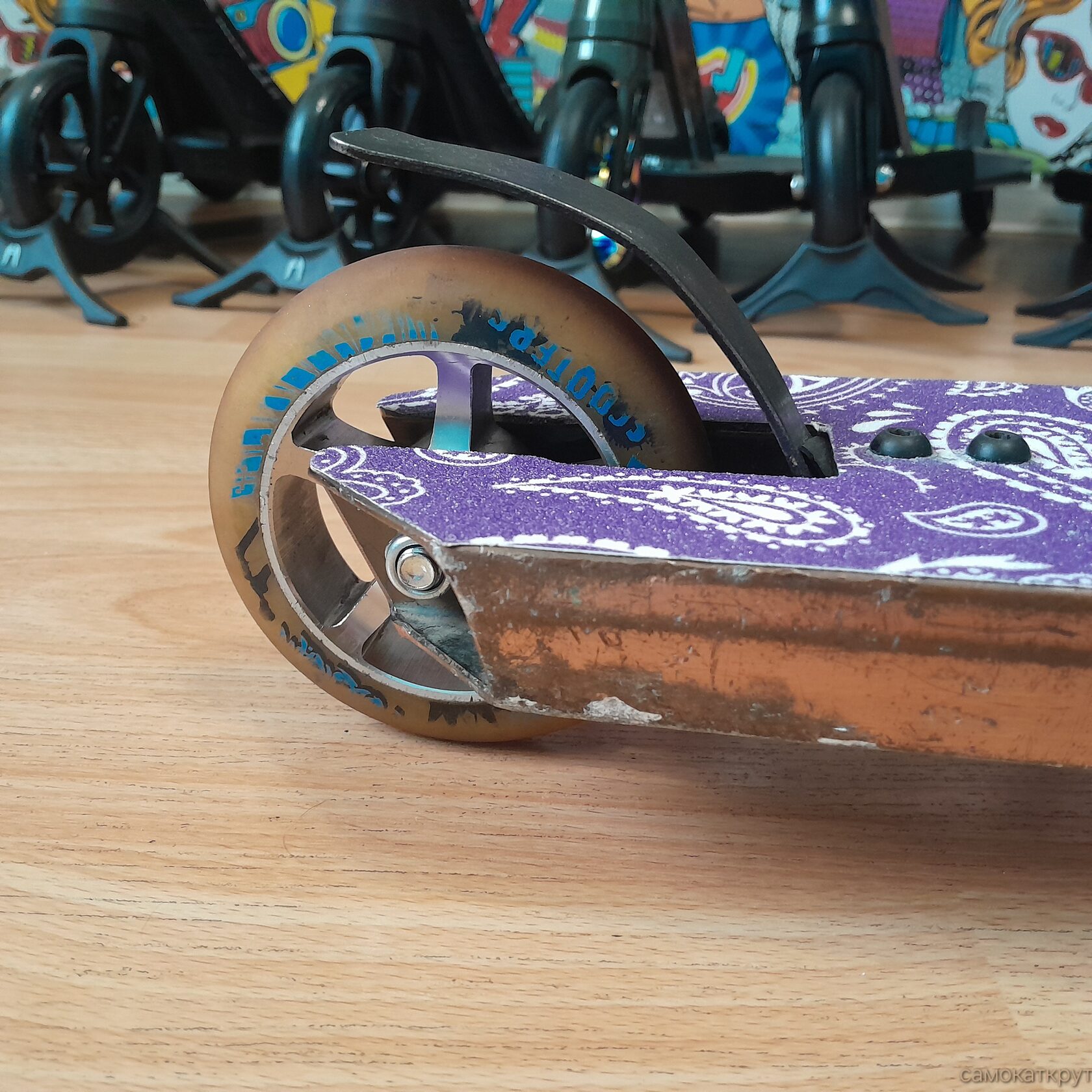 Oxelo mf1.8 медный бу трюковой самокат