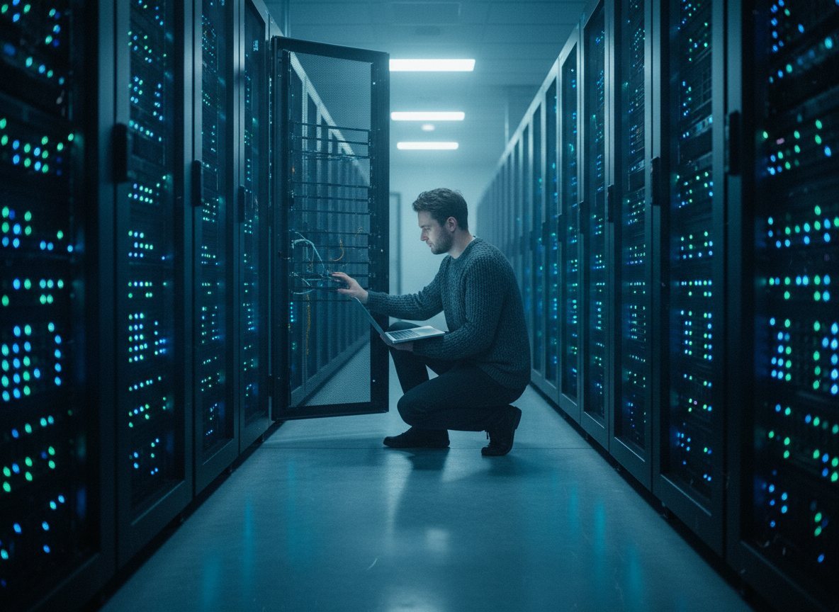 Специалист по информационной безопасности в серверной