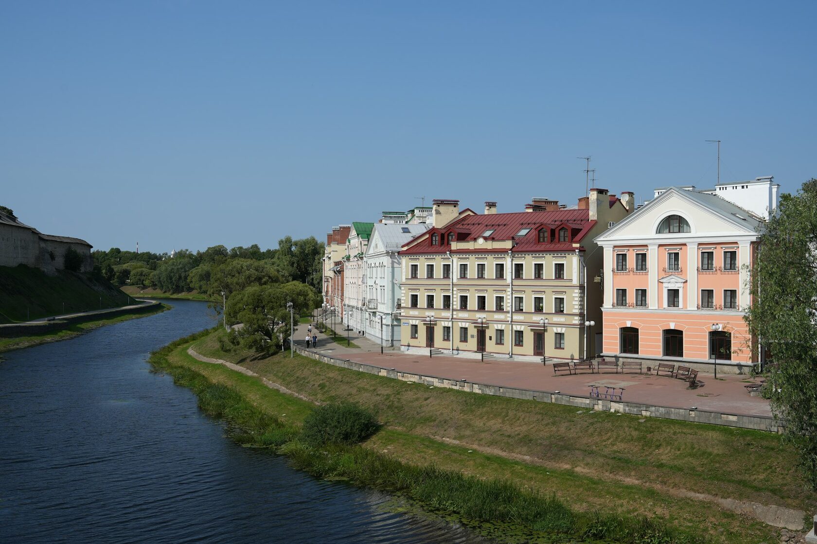 Panoramic view over Pskov