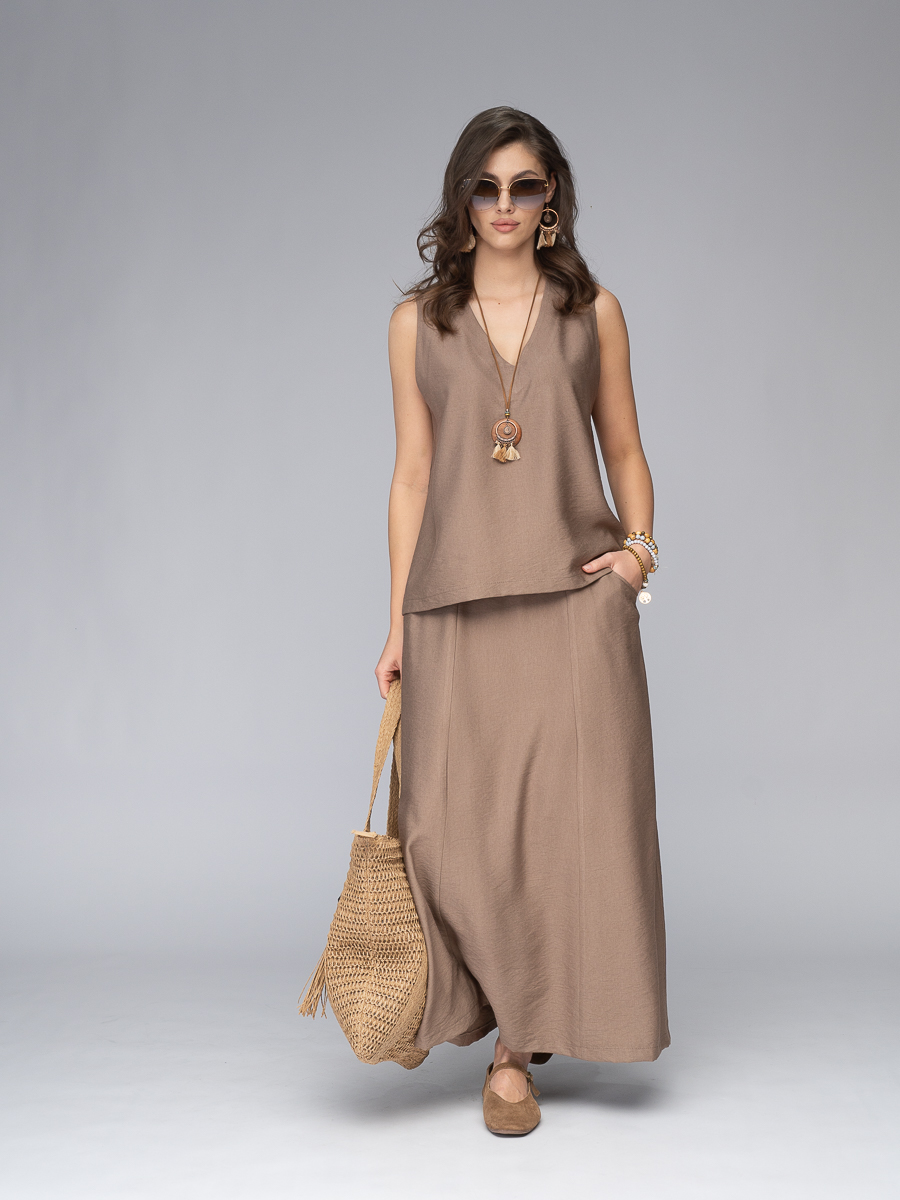 женский летний костюм с платьем