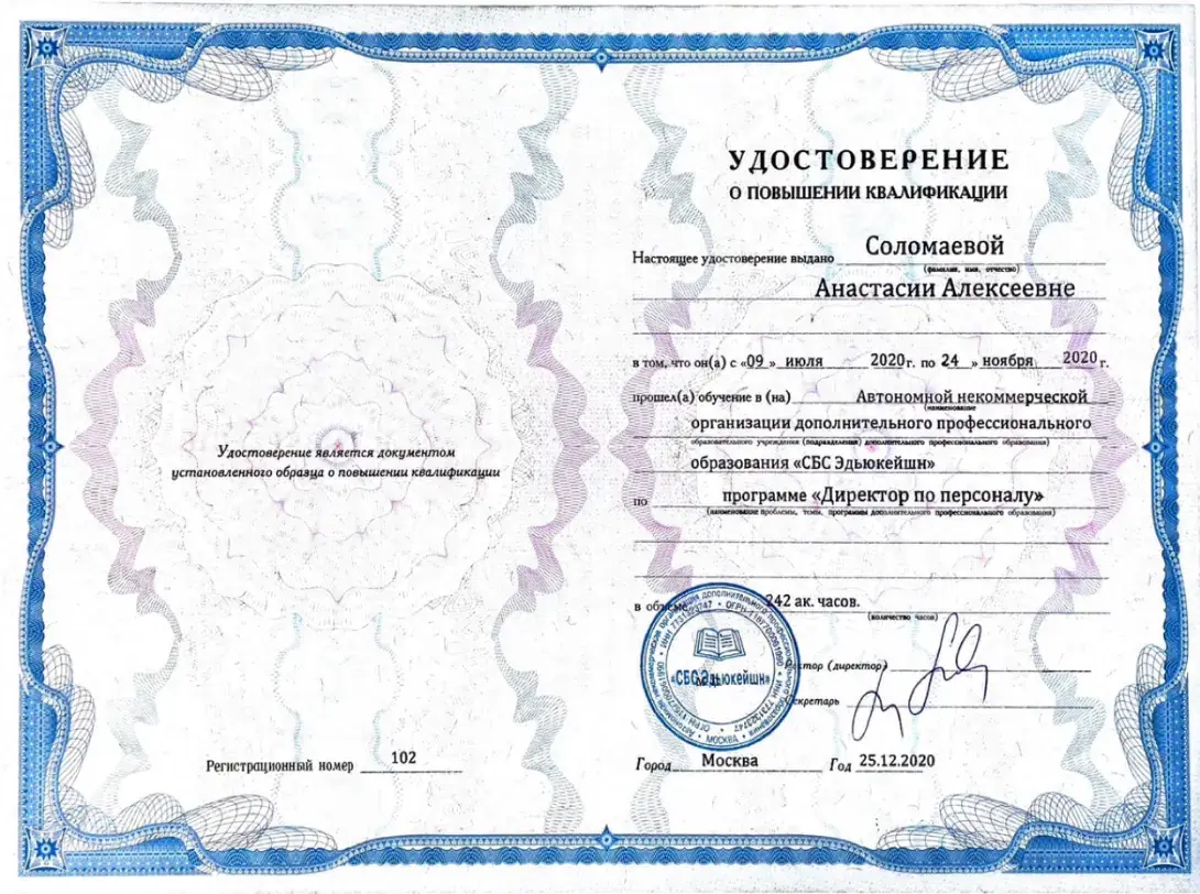 «Директор по персоналу» (HR Director)