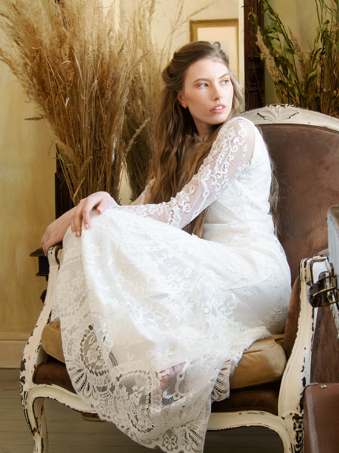 Платье невесты в стиле рустик