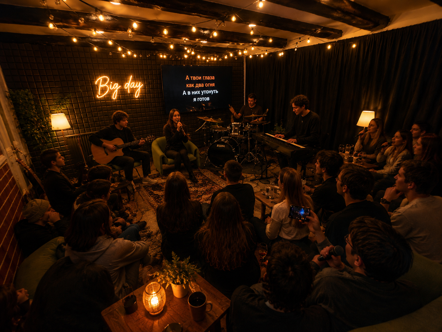 Live band performance