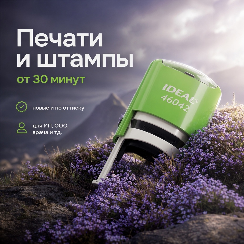 Макро-фото чёткого оттиска печати на бумаге
