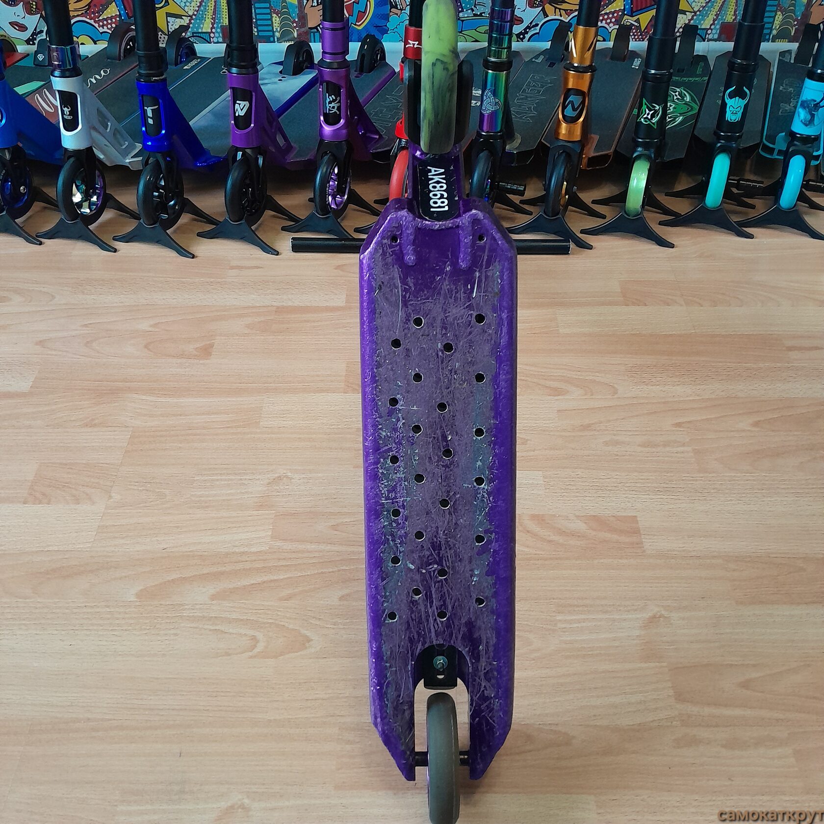 Techteam provokator 47 фиолетовый бу трюковой самокат