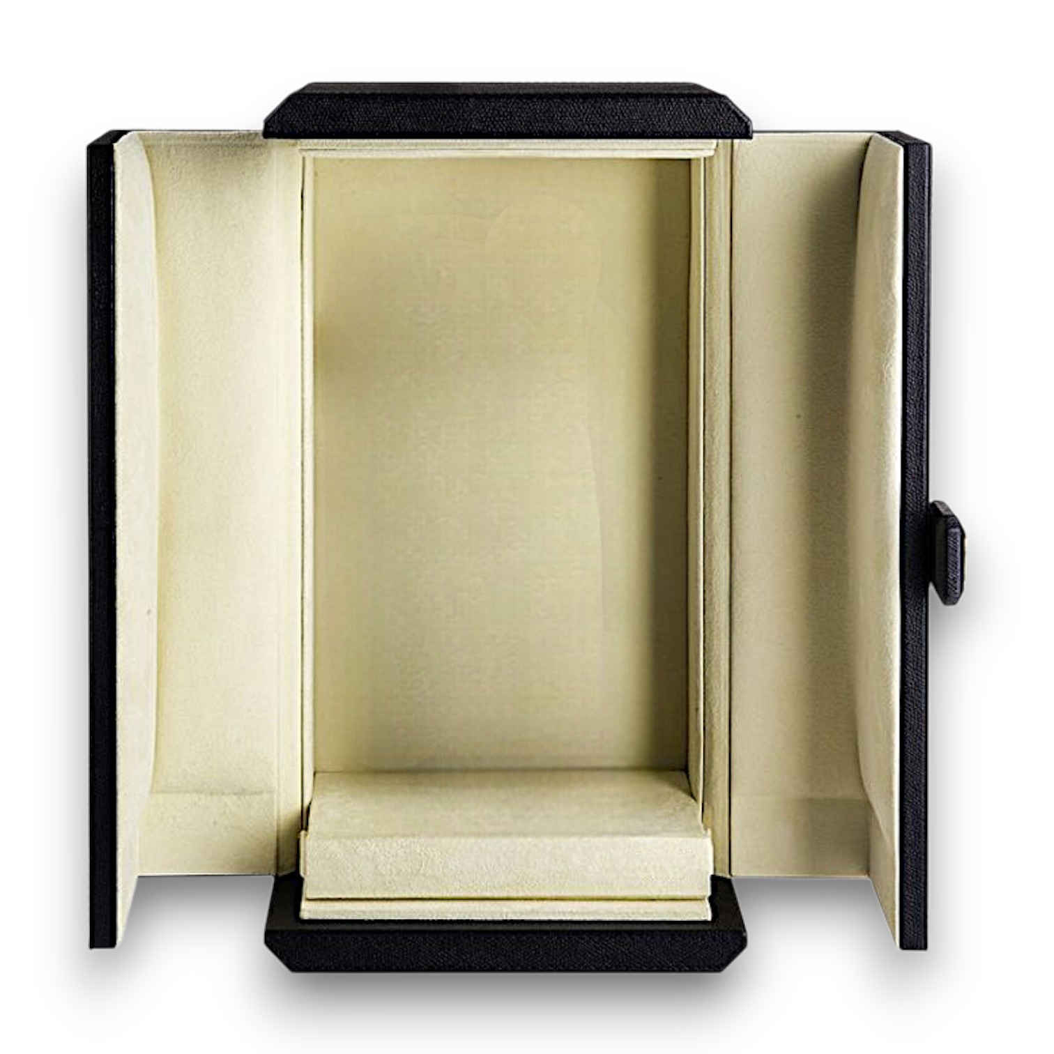 Открытый черный футляр с мягкой внутренней отделкой,для подарка 