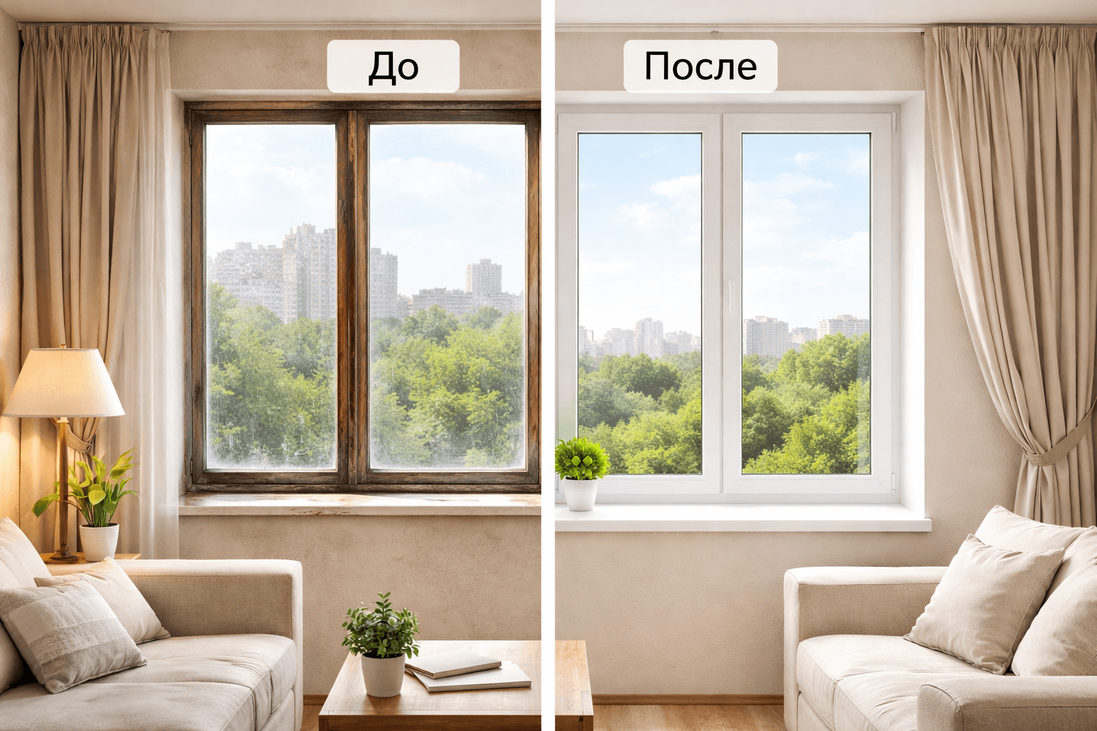 Замена окон в комнате