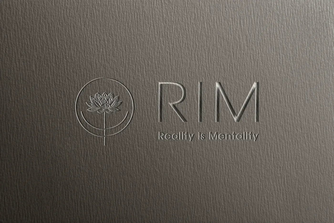 Логотип RIM с деревом на фактурной бумаге