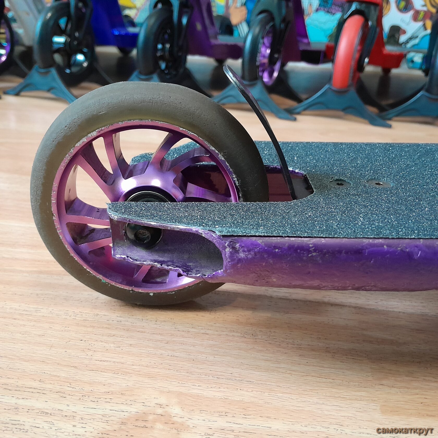Techteam provokator 47 фиолетовый бу трюковой самокат