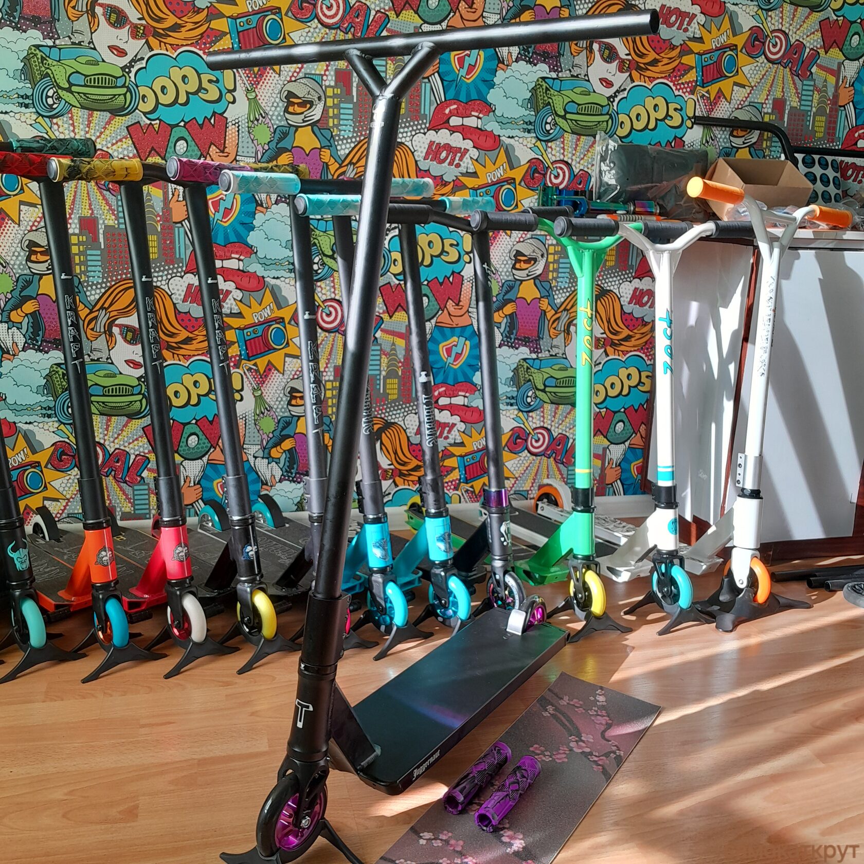 Трюковой самокат Tech team juggernout кастом 